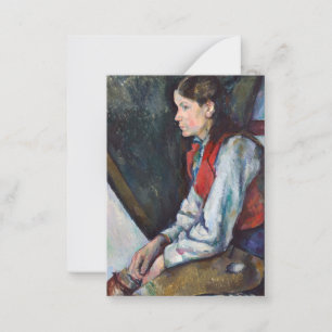 Paul Cezanne - Boy i Red Vest Anteckningskort
