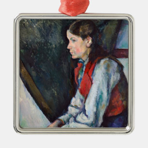 Paul Cezanne - Boy i Red Vest Julgransprydnad Metall