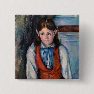 Paul Cezanne - Boy i Red Vest Knapp