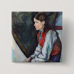 Paul Cezanne - Boy i Red Vest Knapp