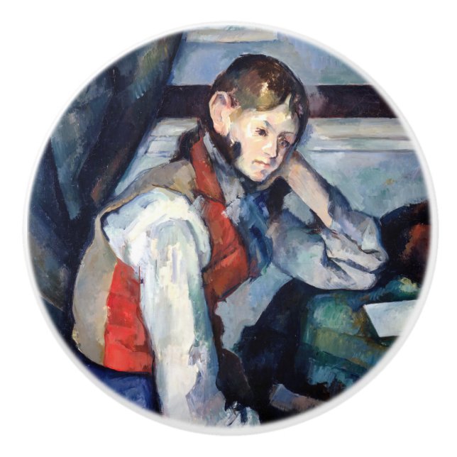 Paul Cezanne - Boy i Red Vest Knopp (Framsidan)