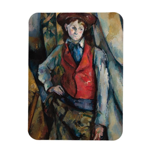 Paul Cezanne - Boy i Red Vest Magnet (Vertikal)