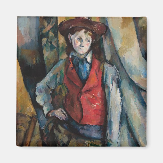 Paul Cezanne - Boy i Red Vest Magnet (Framsidan)