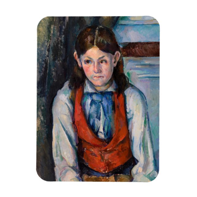 Paul Cezanne - Boy i Red Vest Magnet (Vertikal)