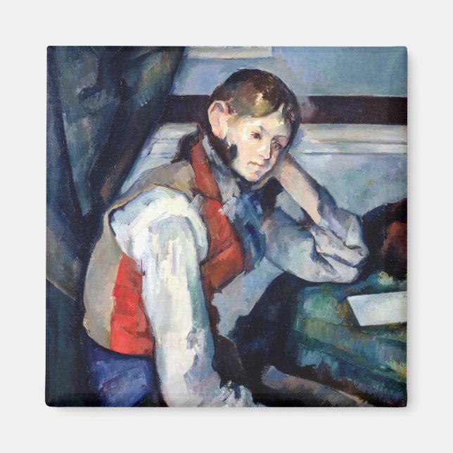 Paul Cezanne - Boy i Red Vest Magnet (Framsidan)