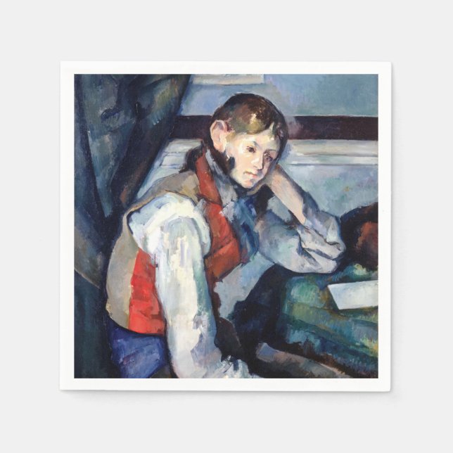 Paul Cezanne - Boy i Red Vest Pappersservett (Framsidan)