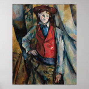 Paul Cezanne - Boy i Red Vest Poster