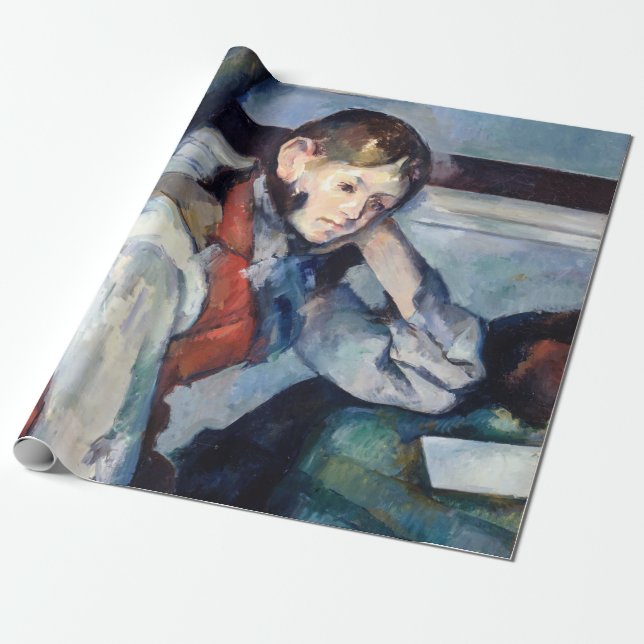 Paul Cezanne - Boy i Red Vest Presentpapper (Utrullad)