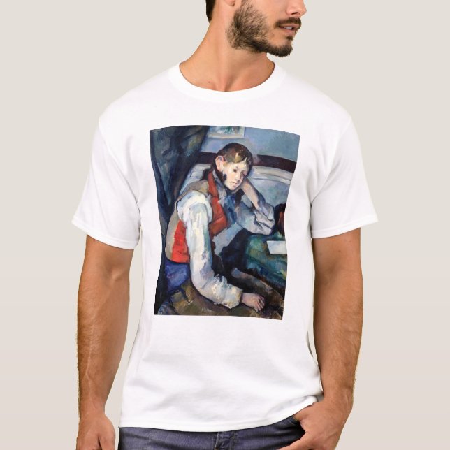 Paul Cezanne - Boy i Red Vest T Shirt (Framsida)