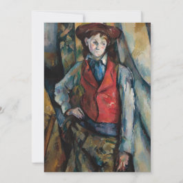 Paul Cezanne - Boy i Red Vest Tack Kort
