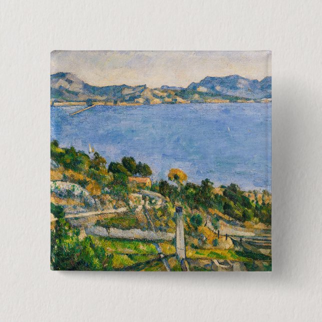 Paul Cezanne - Bukt i Marseille från Estaque Knapp (Framsida)