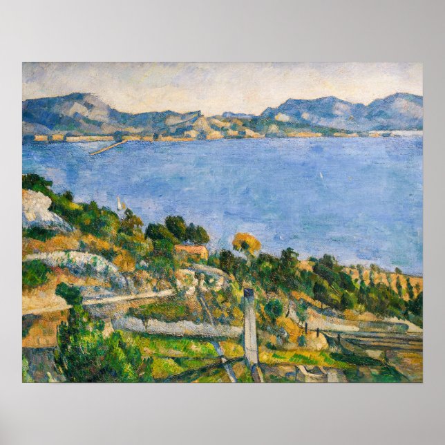 Paul Cezanne - Bukt i Marseille från Estaque Poster (Framsidan)