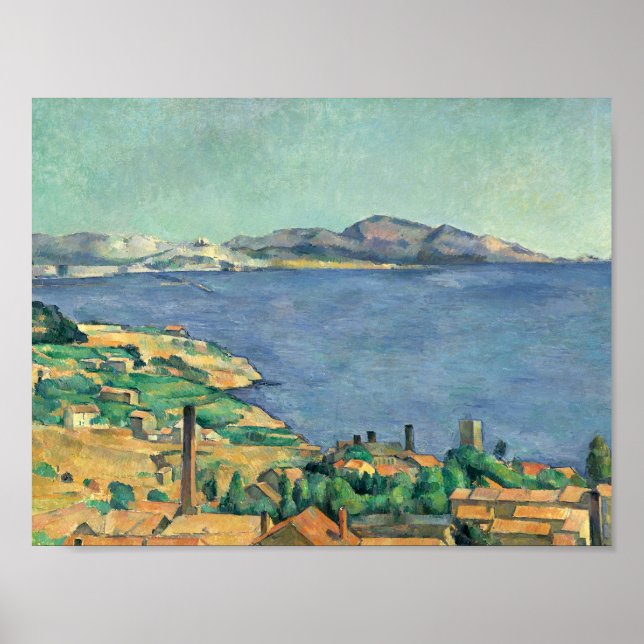 Paul Cezanne - Bukt i Marseilles Poster (Framsidan)