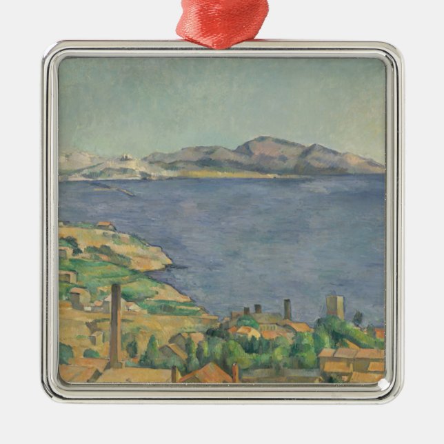 Paul Cezanne | bukten av Marseilles som ses från L Julgransprydnad Metall (Framsidan)