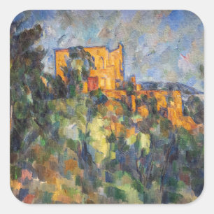 Paul Cezanne - Chateau Noir Fyrkantigt Klistermärke