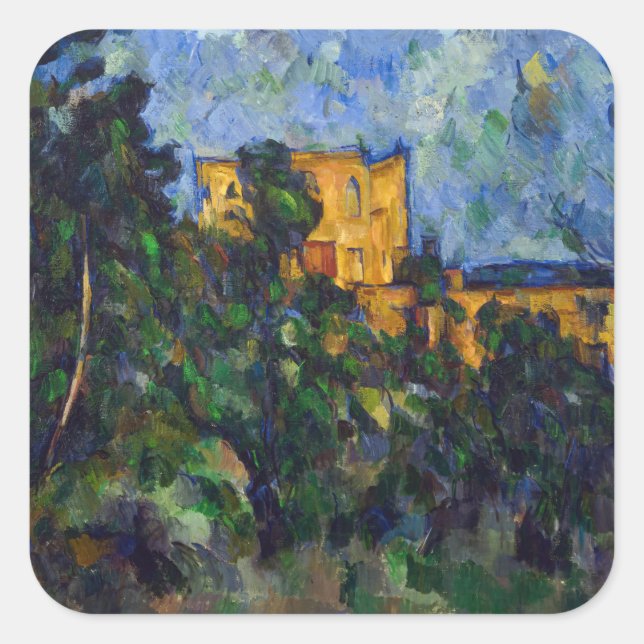 Paul Cezanne - Chateau Noir Fyrkantigt Klistermärke (Framsida)
