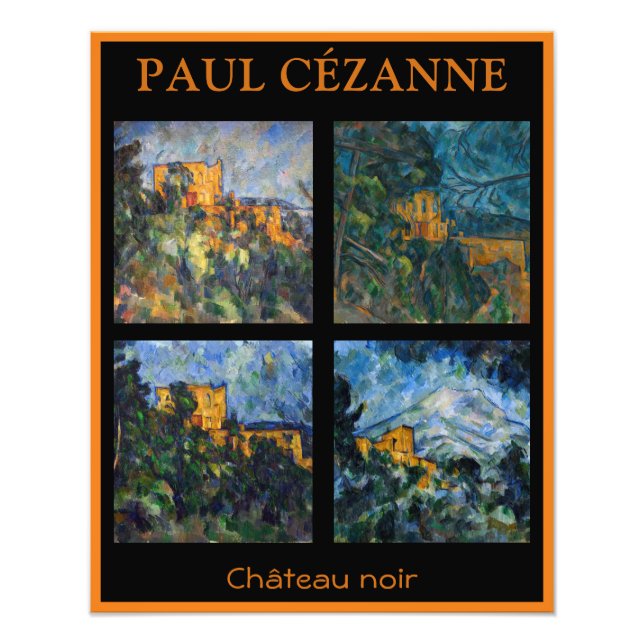 Paul Cezanne - Chateau Noir-mästerverk Fototryck (Framsidan)
