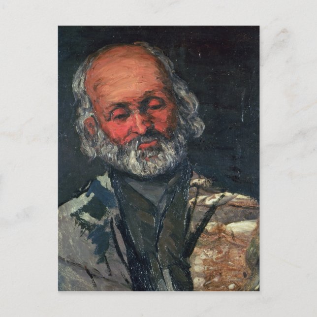 Paul Cezanne | Chef för en gammal man, 1866 Vykort (Framsida)