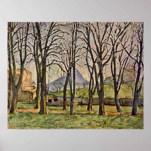 Paul Cezanne - Chestnut Träd (Jas de Bouffan) Poster (Framsidan)