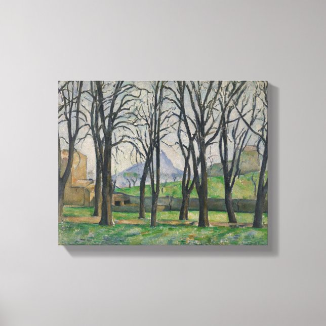 Paul Cezanne | Chestnut Träd vid Jas de Bouffan c Canvastryck (Framsida)