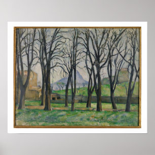 Paul Cezanne Chestnut Träd vid Jas de Bouffan c Poster