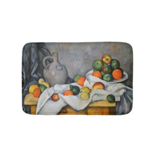 Paul Cezanne - Curtain, Jug and Fruit Bowl Badrumsmatta