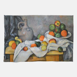 Paul Cezanne - Curtain, Jug and Fruit Bowl Kökshandduk