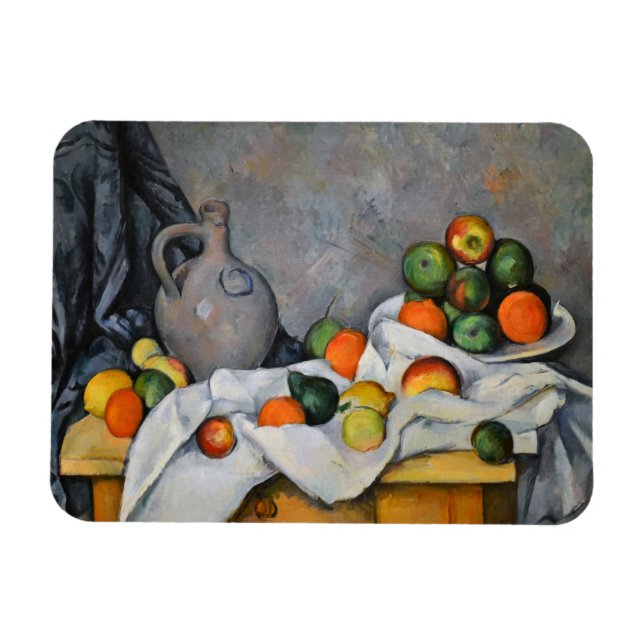 Paul Cezanne - Curtain, Jug and Fruit Bowl Magnet (Horisontell)