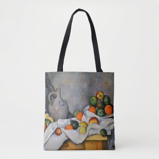 Paul Cezanne - Curtain, Jug and Fruit Bowl Tygkasse (Framsida)
