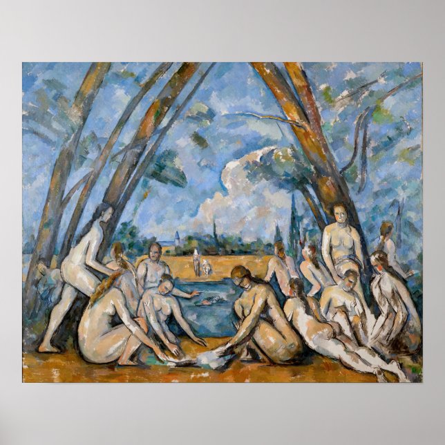 Paul Cezanne - De stora badande Poster (Framsidan)