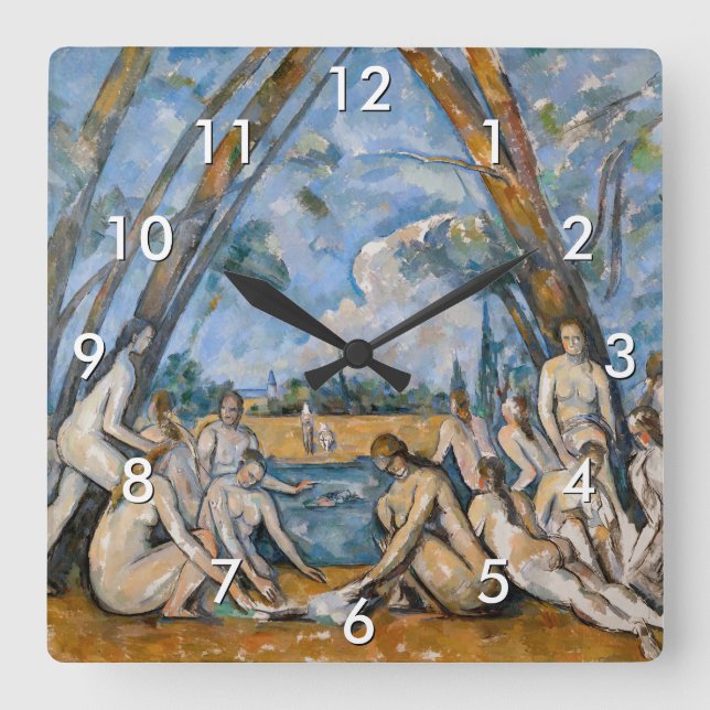 Paul Cezanne - de stora badarna Fyrkantig Klocka (Framsida)