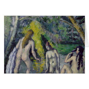 Paul Cezanne De tre badarna, 1879-82 Hälsningskort