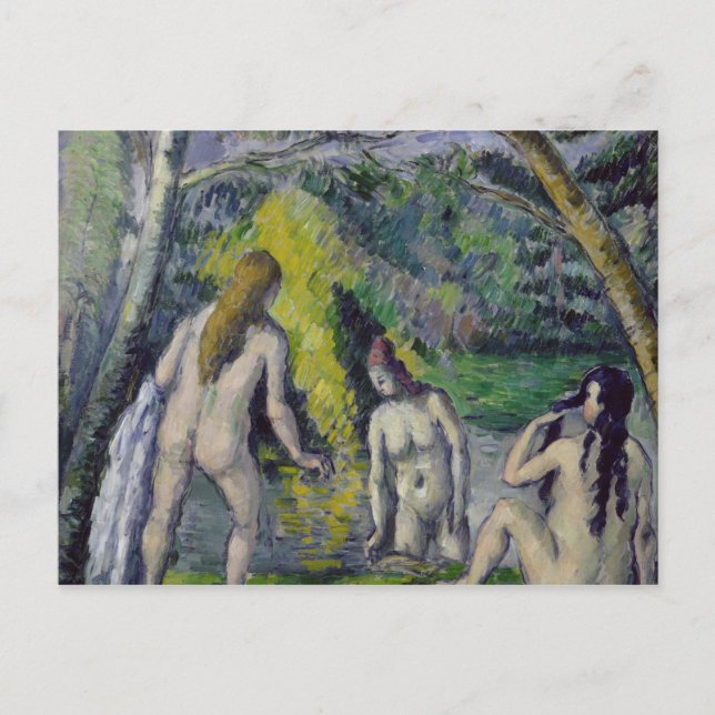 Paul Cezanne | De tre badarna, 1879-82 Vykort (Framsida)