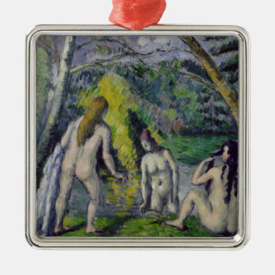 Paul Cezanne de tre badarna, c.1879-82 Julgransprydnad Metall