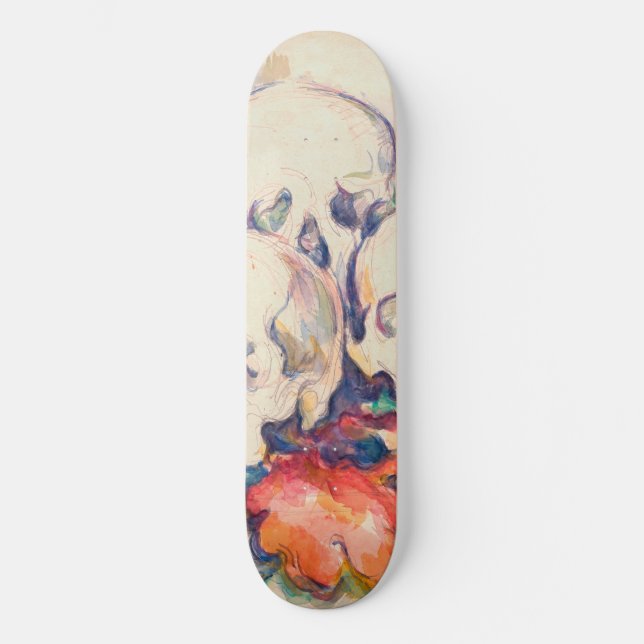 Paul Cezanne - De tre dödskallarna akvarell Mini Skateboard Bräda 18,5 Cm (Framsida)