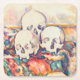 Paul Cezanne - de tre vattendjupen Underlägg Papper Kvadrat