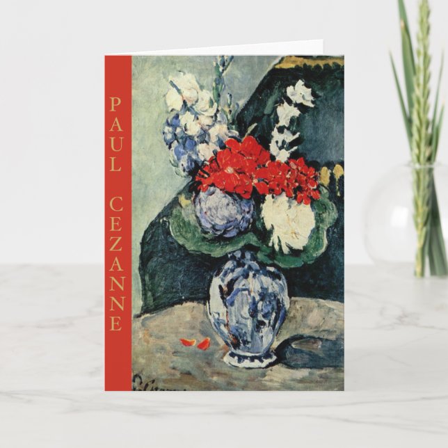 Paul Cezanne, Delft Vas med Flowers Notecard Kort (Framsida)