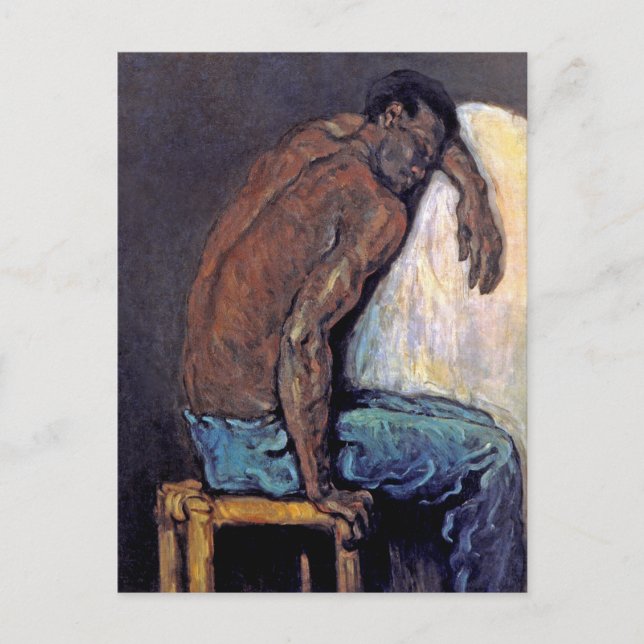 Paul Cezanne - Den svarte Scipio Fin konst målning Vykort (Framsida)