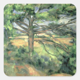 Paul Cezanne det stora gräset, 1895-97 Fyrkantigt Klistermärke