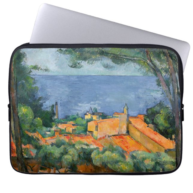 Paul Cezanne - Estaque med Red Tak Laptop Fodral (Framsidan)