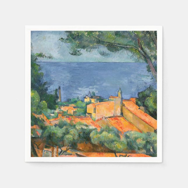 Paul Cezanne - Estaque med Red Tak Pappersservett (Framsidan)