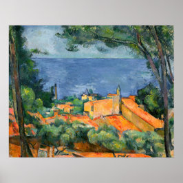 Paul Cezanne - Estaque med Red Tak Poster