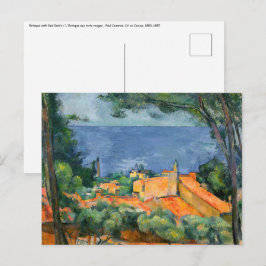Paul Cezanne - Estaque med Red Tak Vykort