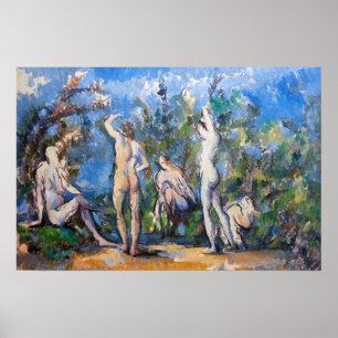 Paul Cezanne - Fem badare Poster