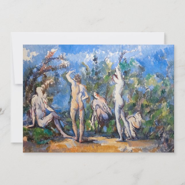 Paul Cezanne - Fem Bathers Inbjudningar (Framsida)
