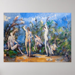 Paul Cezanne - Fem Bathers Poster