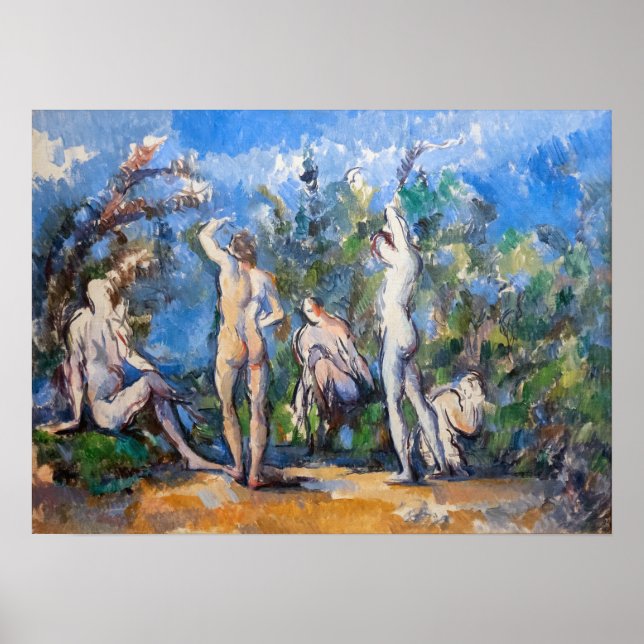 Paul Cezanne - Fem Bathers Poster (Framsidan)