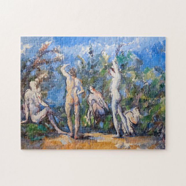 Paul Cezanne - Fem Bathers Pussel (Horisontell)