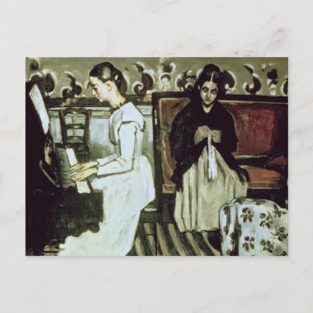 Paul Cezanne | flicka på pianot, 1868-69 Vykort (Framsida)