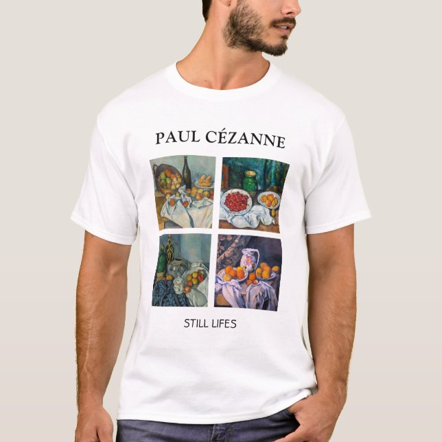 Paul Cezanne - Fortfarande Lifes mästerverk Select T Shirt (Framsida)